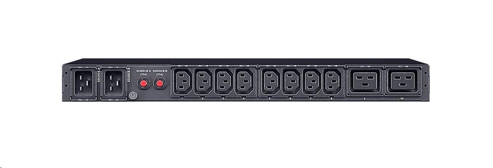 CyberPower Rack ATS Metered,  1U,  16A,  (8)C13 (2)C19,  IEC-320 C20 (2)1 