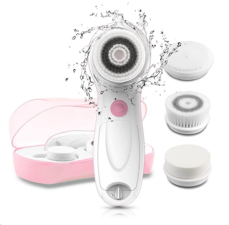 TOUCHBeauty 0759A Čisticí kartáč na pleť 3v1 růžový3 