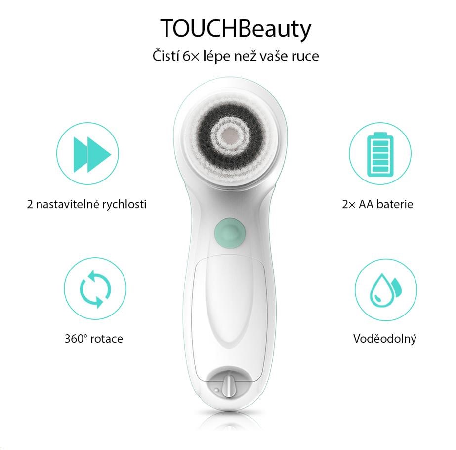 TOUCHBeauty 0759A Čisticí kartáč na pleť 3v1 růžový4 