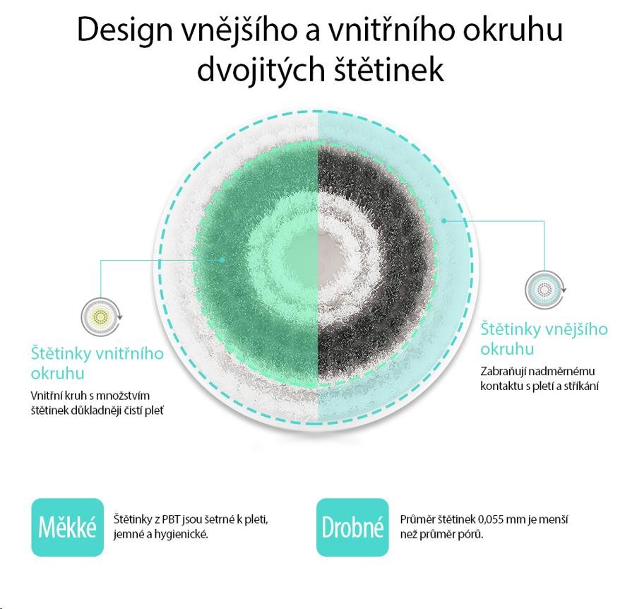 TOUCHBeauty 0759A Čisticí kartáč na pleť 3v1 růžový1 