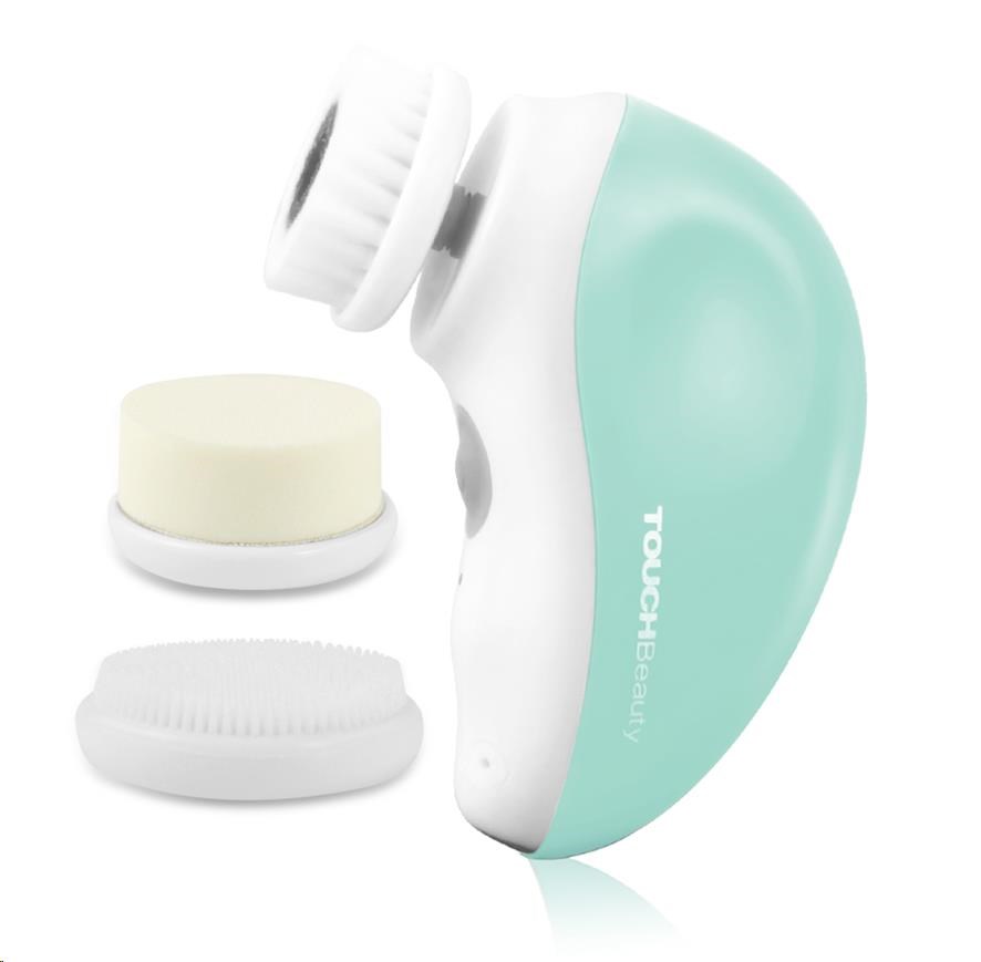 TOUCHBeauty 1387A Čisticí kartáč na pleť 3v1 zelený1 