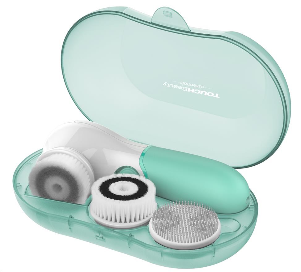 TOUCHBeauty 14838 Čisticí kartáč na pleť 3v1 zelený1 