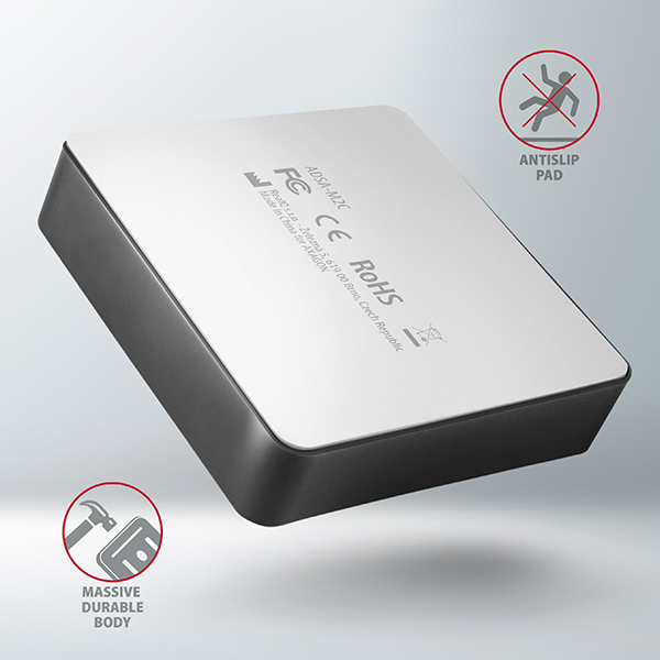 AXAGON ADSA-M2C,  USB-C 3.2 Gen 2 - 2x M.2 dokovacie stanice NVMe SSD CLONE MASTER7 