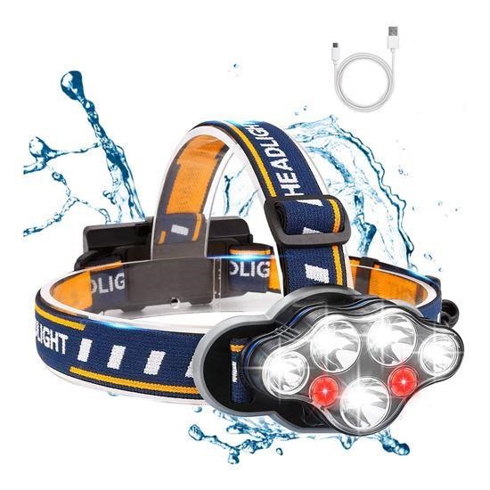 Solight LED čelová nabíjecí svítilna,  550lm,  Li-Ion,  USB2 