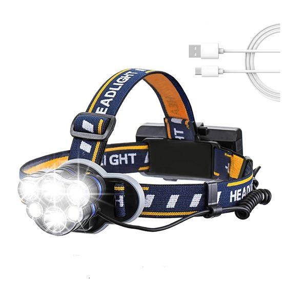 Solight LED čelová nabíjecí svítilna,  550lm,  Li-Ion,  USB4 