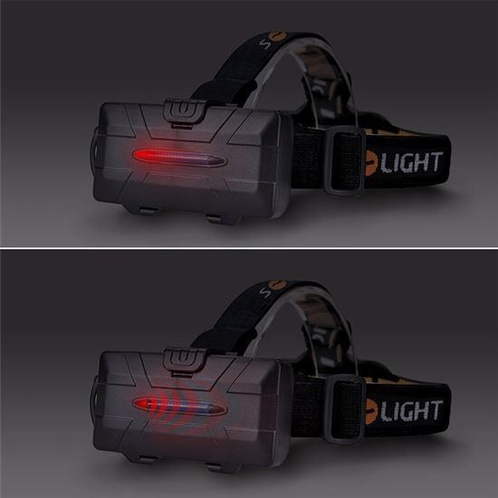 Solight LED čelová nabíjecí svítilna,  550lm,  Li-Ion,  USB3 