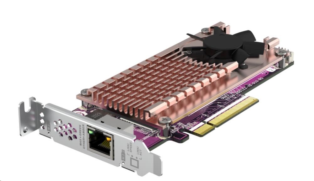 QNAP QM2-2P10G1TB rozšiřující karta 1x10GbE,  2xM.2 NVMe 2280 PCIe Gen3x8 pro PC i NAS0 