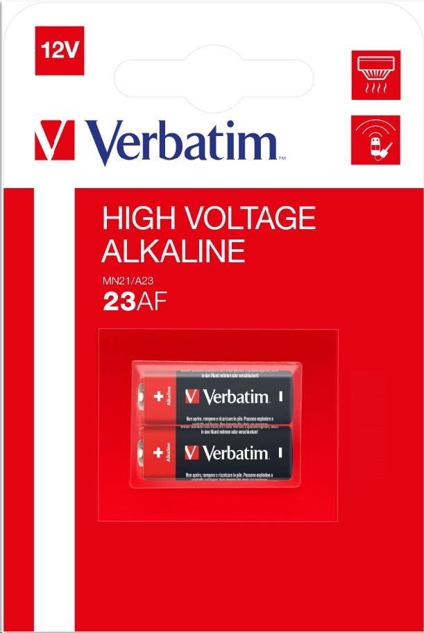 VERBATIM Alkalické baterie 23AF (MN21/  A23/  23AE ) 12V 2 Pk1 