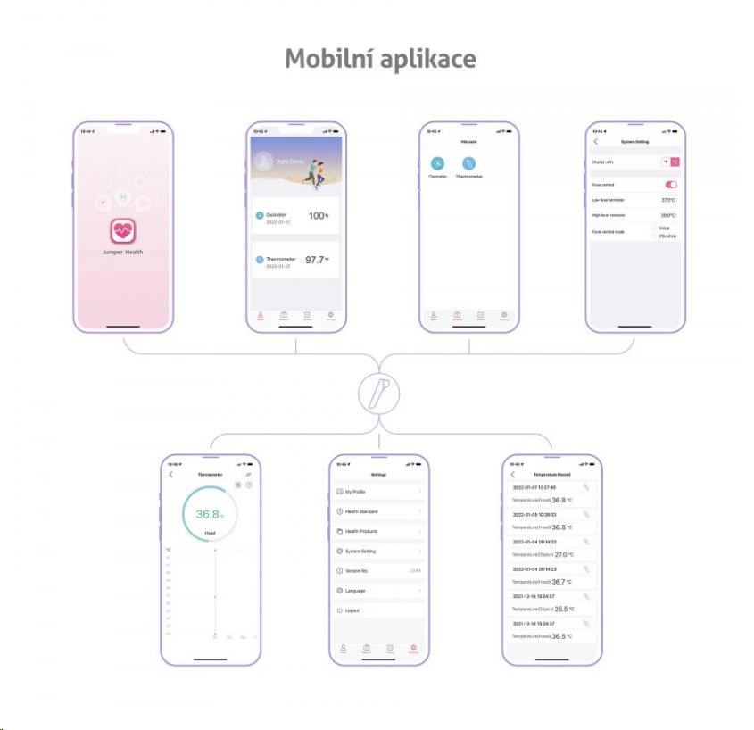 TrueLife Care Q10 BT - bezdotykový zdravotní teploměr7 