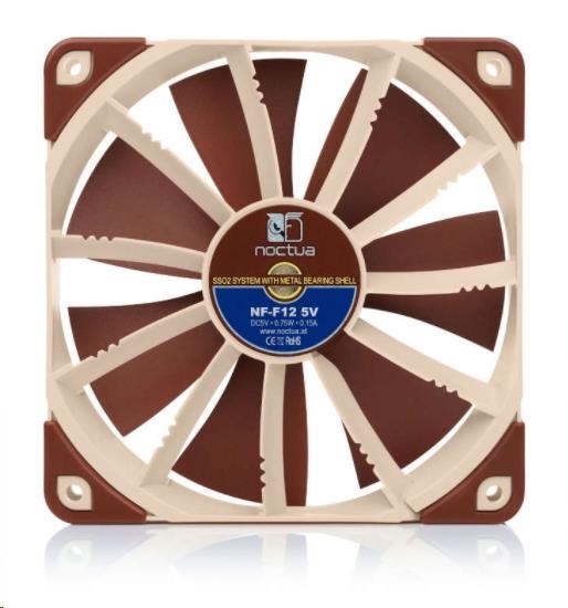 NOCTUA Ventilátor NF-F12 5V,  120mm,  hnědá4 
