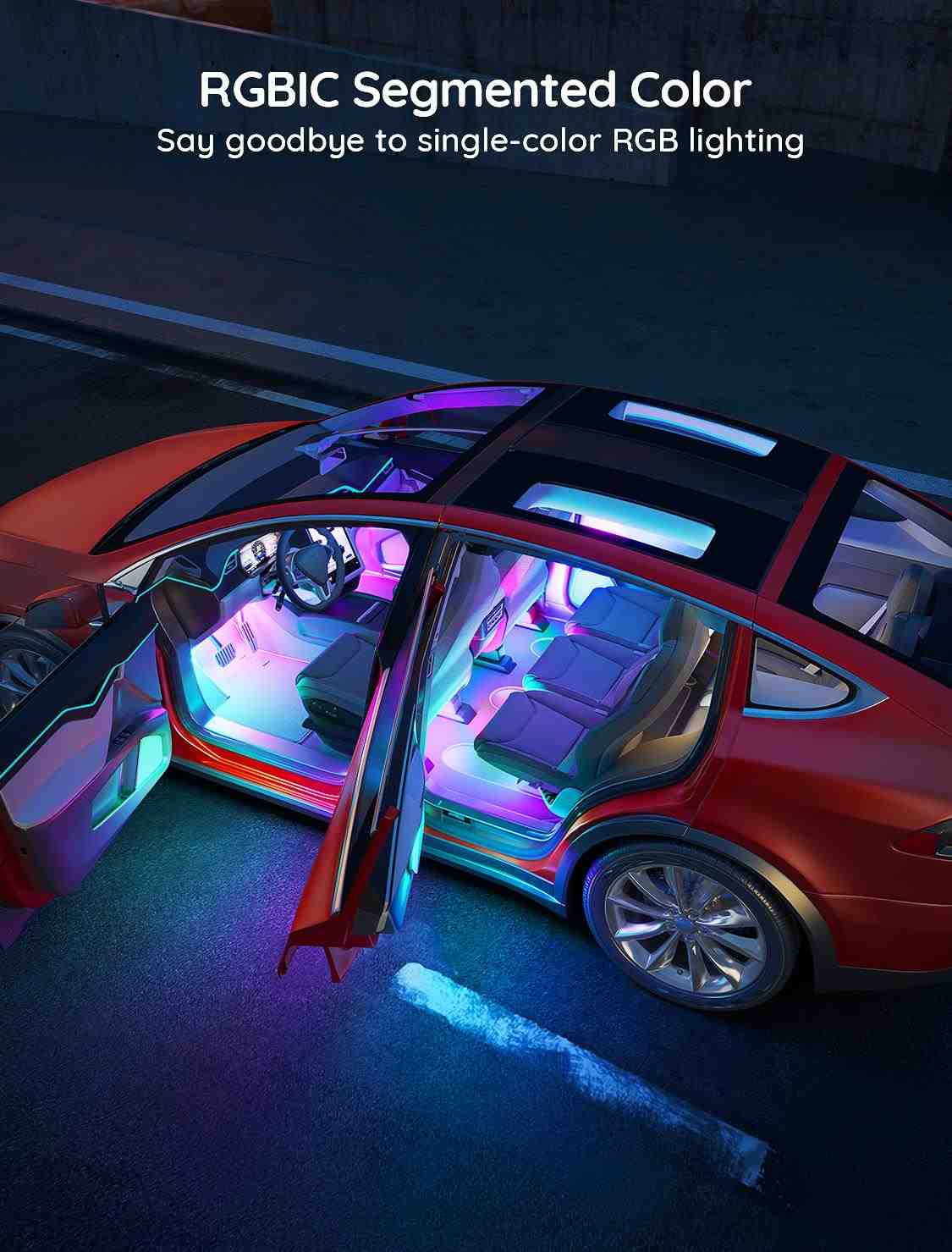Govee Smart LED pásky do auta - RGBIC1 