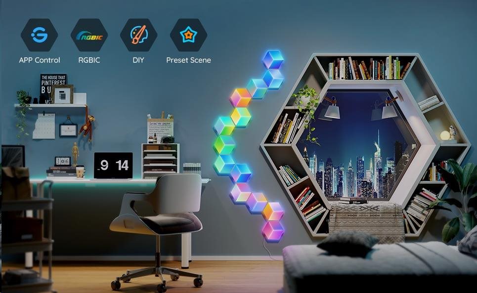 Govee Glide Hexa Pro LED Smart - 10ks2 