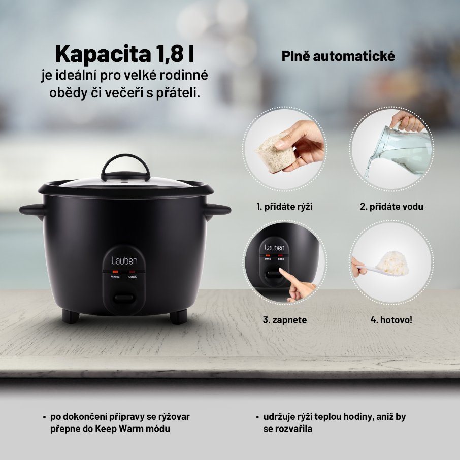 Lauben Rice Cooker 1800BC - rýžovar1 