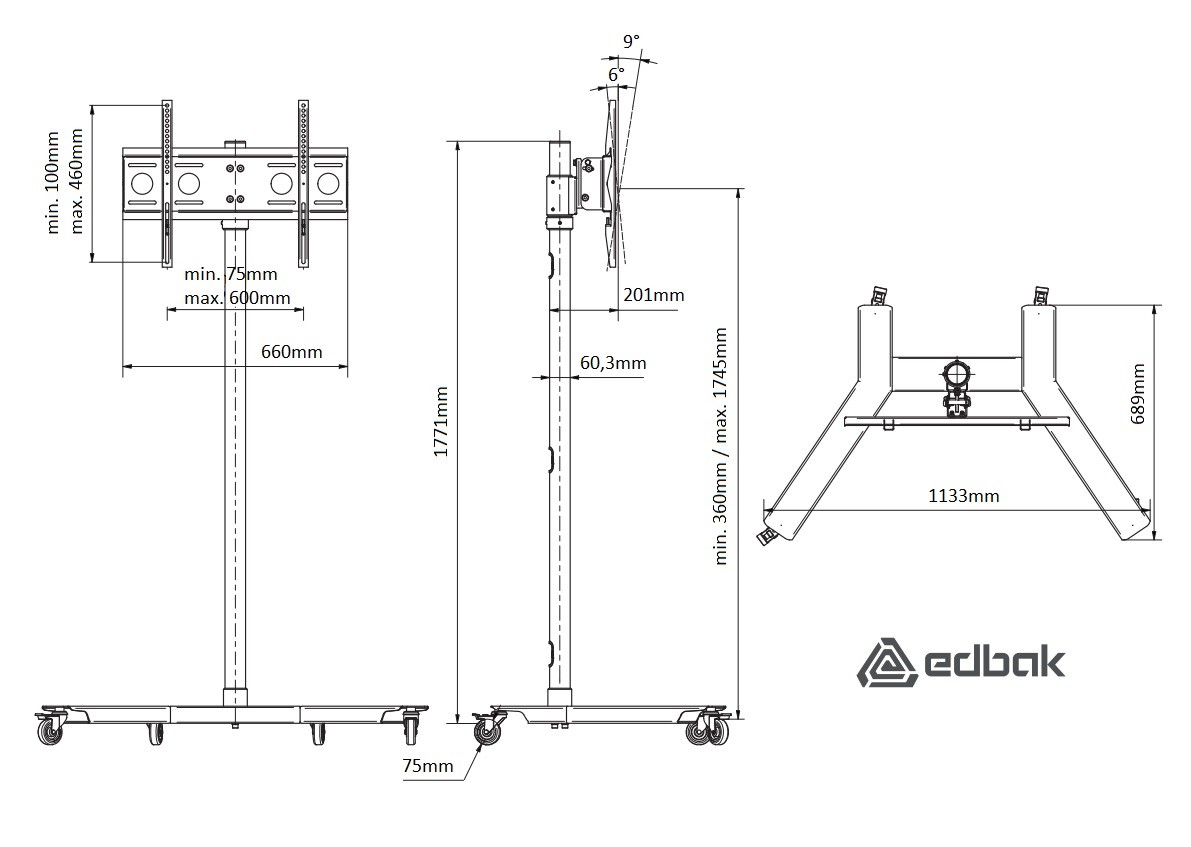 Stojan na Tv EDBAK TR5-PWB
4 