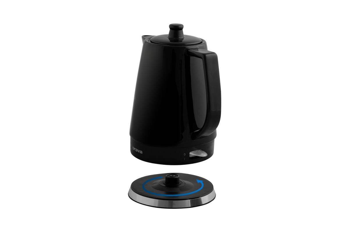 Orava VK-3813 B rychlovarná konvice,  1500 W,  1.5 l,  kermická,  automatické vypnutí,  černá3 