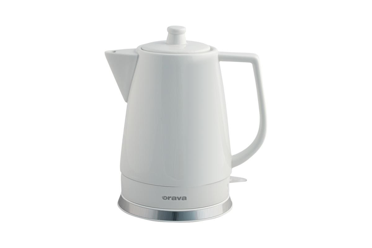 Orava VK-3813 W rychlovarná konvice,  1500 W,  1.5 l,  kermická,  automatické vypnutí,  bílá0 