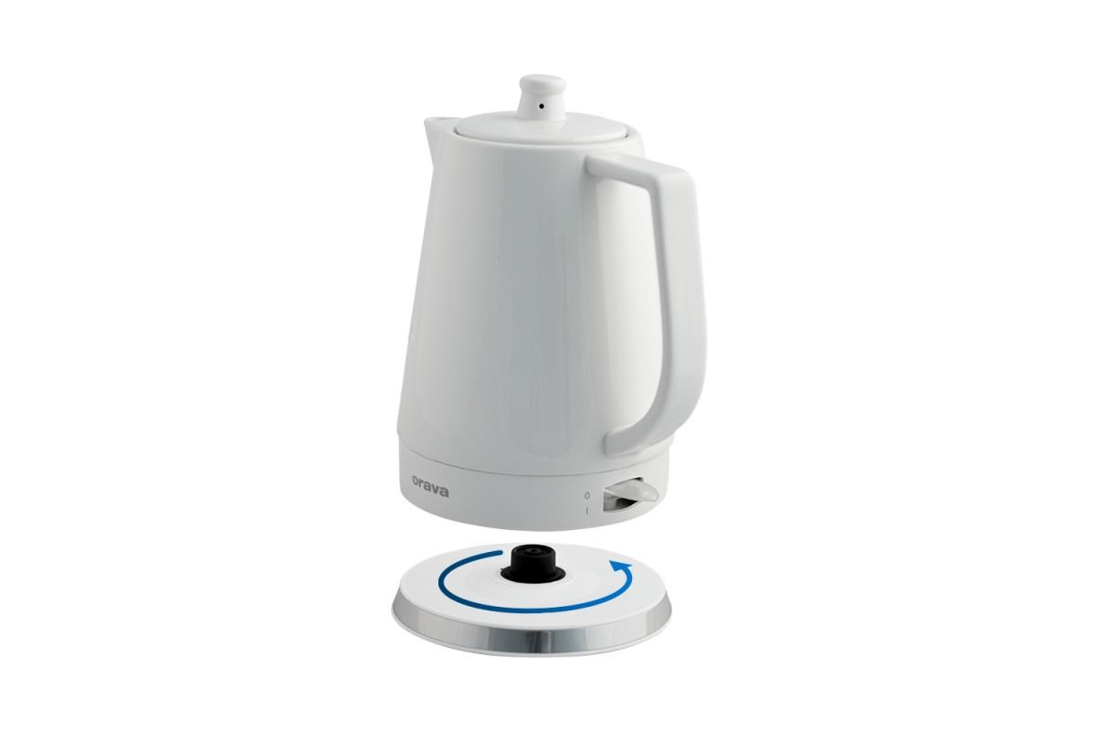 Orava VK-3813 W rychlovarná konvice,  1500 W,  1.5 l,  kermická,  automatické vypnutí,  bílá3 