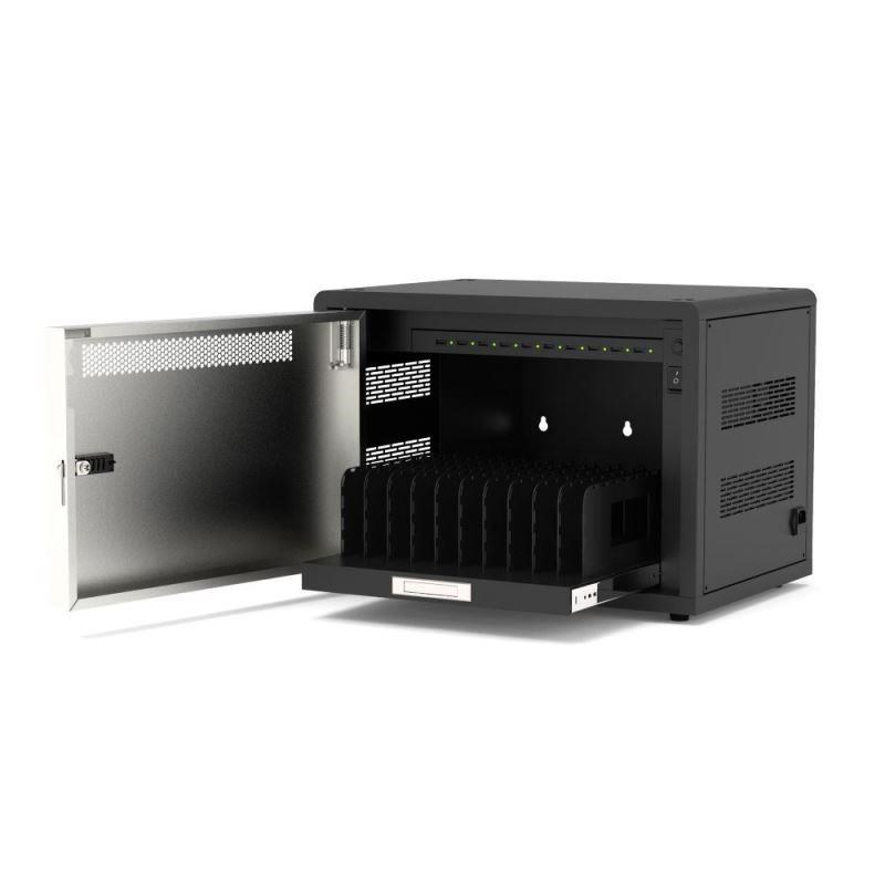 PORT nabíjecí skříňka pro 10 tabletů,  černá a béžová6 