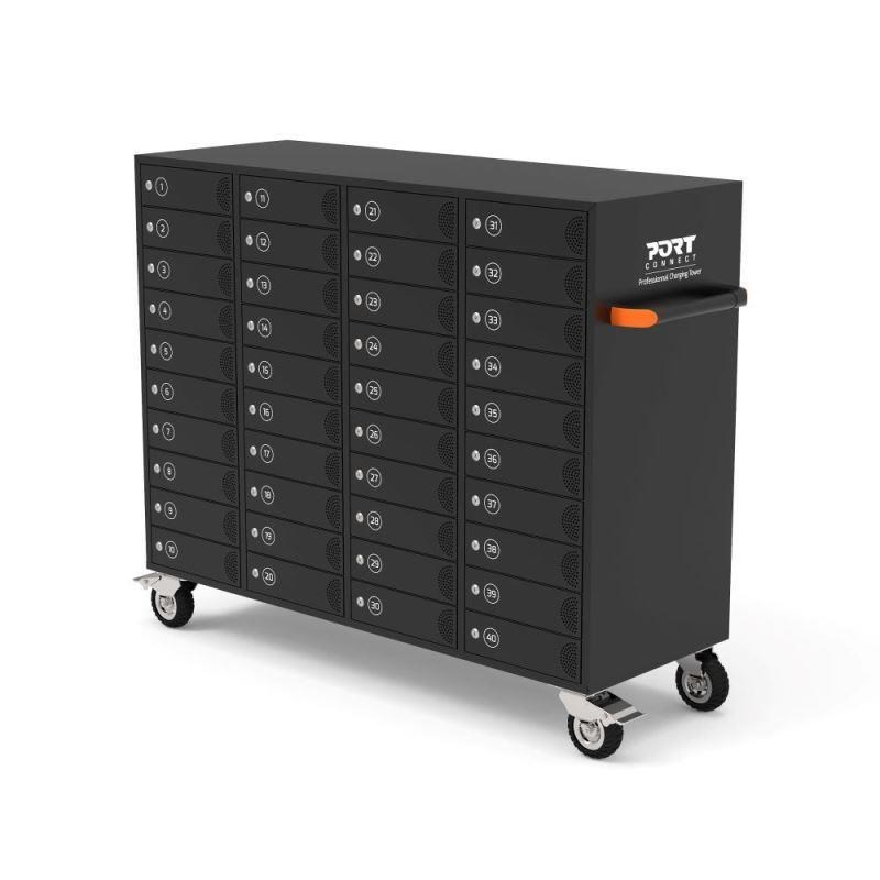 PORT nabíjecí skříňka pro 40 zařízení,  individuální zámky,  černá1 