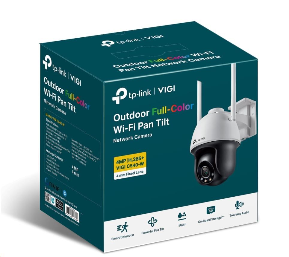 TP-Link VIGI C540-W(4mm),  4MP,  PTZ,  IR 30m,  WIFI,  Micro SD card1 