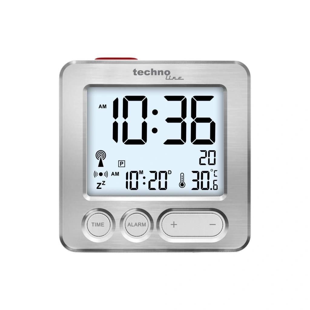 TechnoLine WT 265 digitální budík s teploměrem,  stříbrný0 