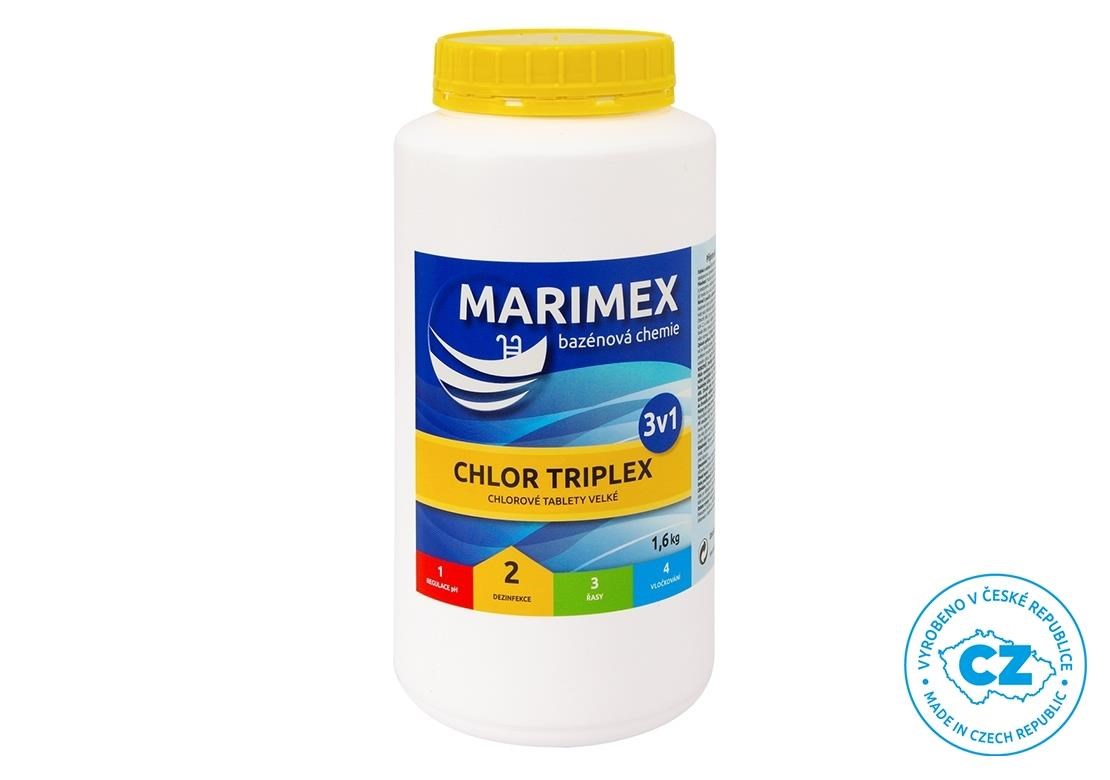 Marimex Chlor Triplex 1, 6 kg - bazénová chemie - DEZINFEKCE1 