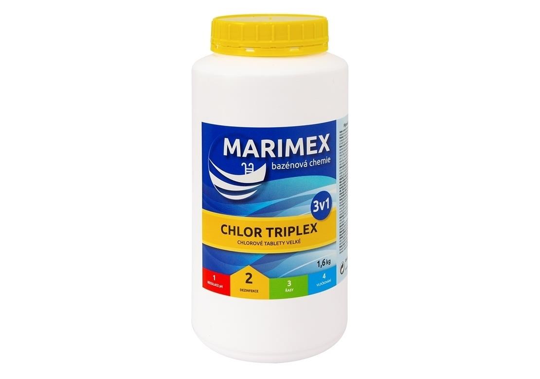 Marimex Chlor Triplex 1, 6 kg - bazénová chemie - DEZINFEKCE0 