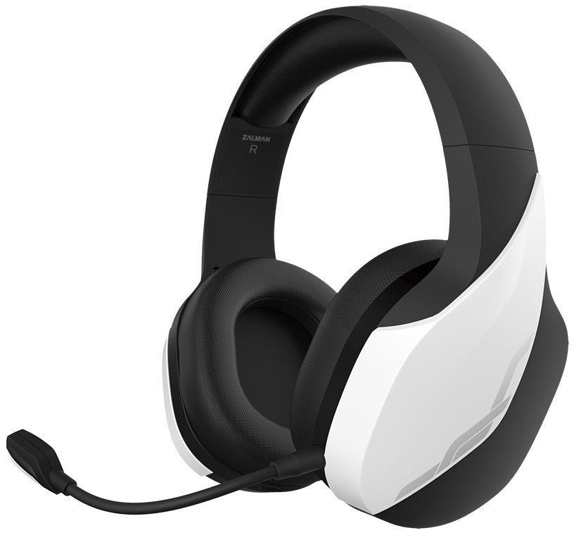 Zalman headset ZM-HPS700W /  herní /  náhlavní /  bezdrátový /  50mm měniče /  3, 5mm jack /  bíločerná0 
