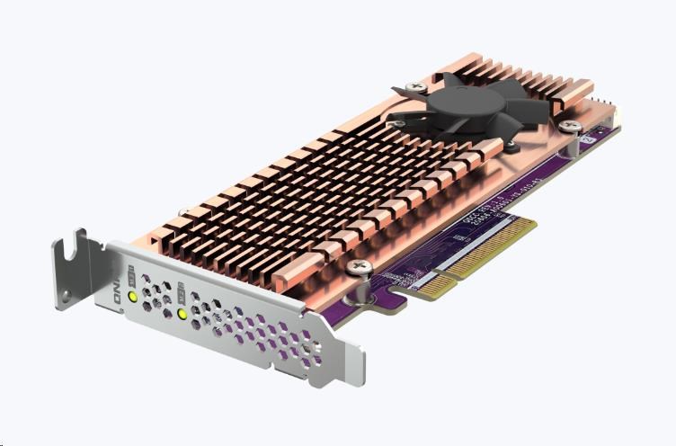 QNAP QM2-2P-384A rozšiřující karta 2xM.2 NVMe 2280/ 22110 PCIe Gen3x4 pro PC i NAS1 