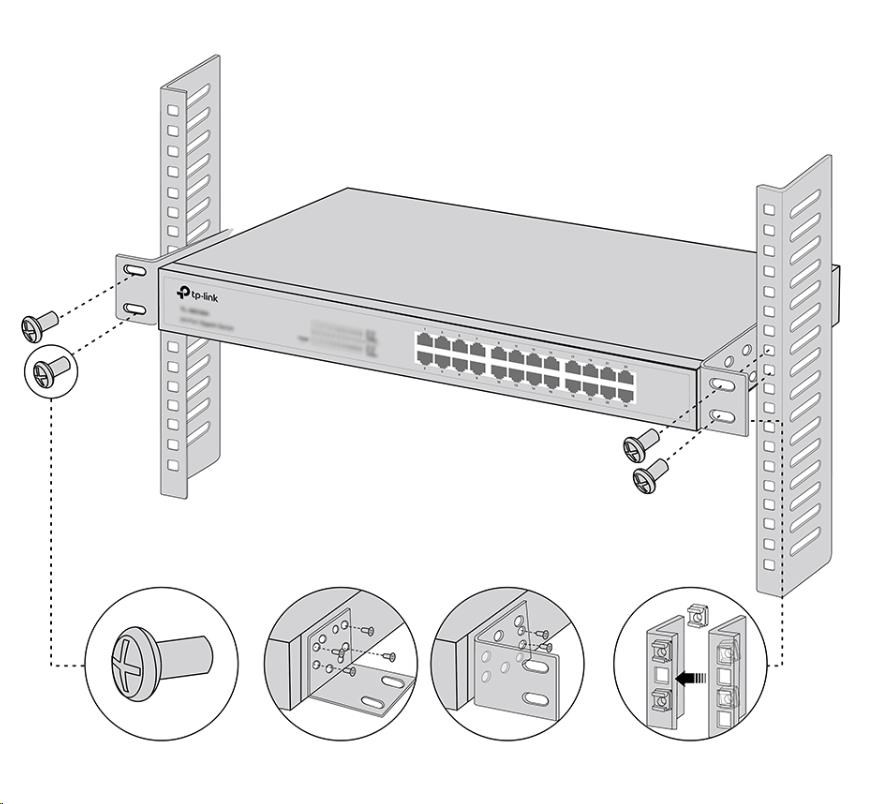 TP-Link RackMount Kit-13 - Sada pro montáž 13palcových přepínačů do racku2 