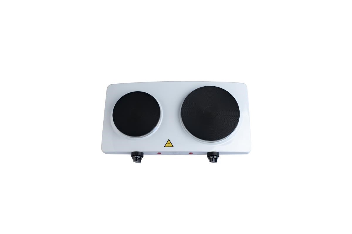 Orava VP-91 W elektrický vařič,  1500 W,  regulace teploty,  2 plotýnky,  manuální ovládání,  průměr 185 a 155 mm,  bílá4 