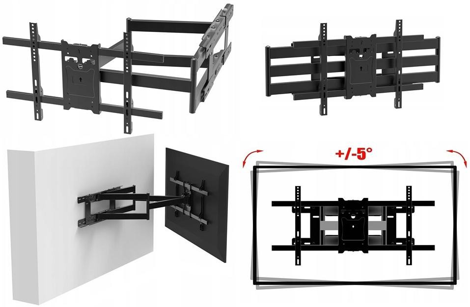 Poctivý výsuvný otočný a sklopný držák Tv Ergosolid ONYX-30
1 