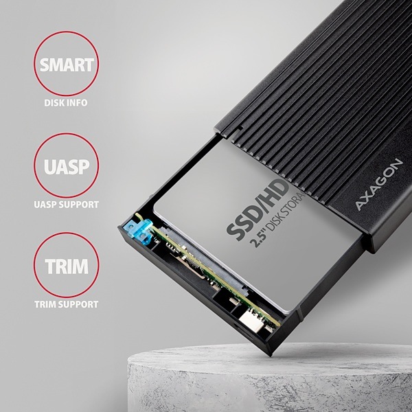 AXAGON EE25-GTR,  USB-C 10Gbps - SATA 6G 2.5