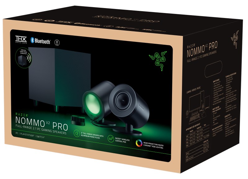 RAZER reproduktor Nommo V2 Pro,  2.1 Reproduktory se Subwooferem,  RGB6 