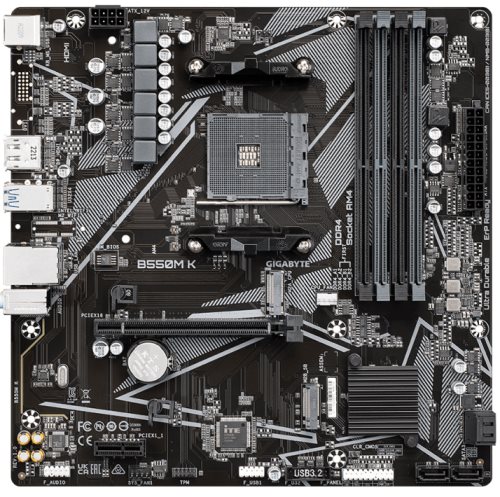 GIGABYTE MB Sc AM4 B550M K,  AMD B550,  4xDDR4,  1xDP,  1xHDMI,  mATX0 