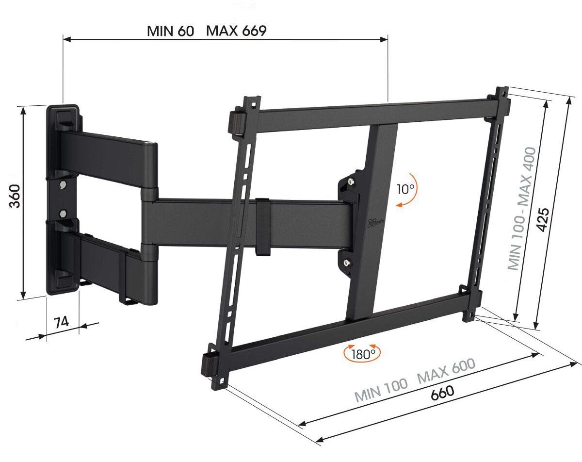 Vogel"s TVM 3843 TV rameno 3 klouby XL3 