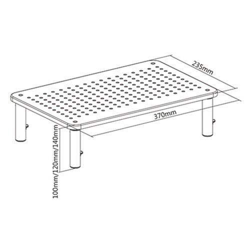 GEMBIRD Držák podstavec pod monitor MS-TABLE-01,  černý1 