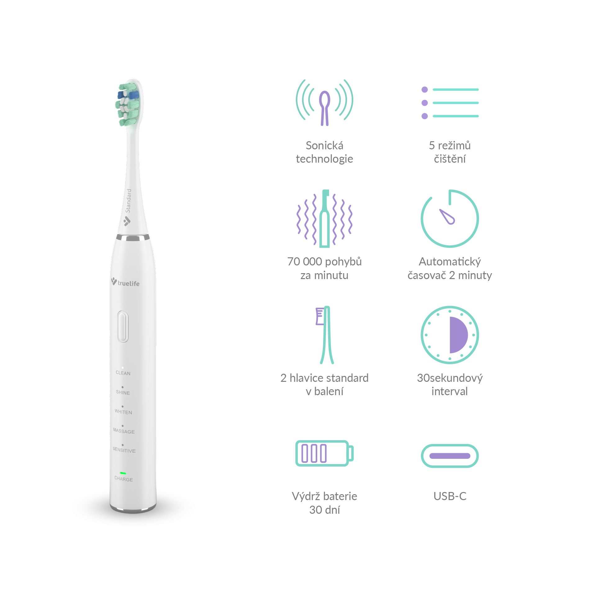 TrueLife SonicBrush Clean30 White3 