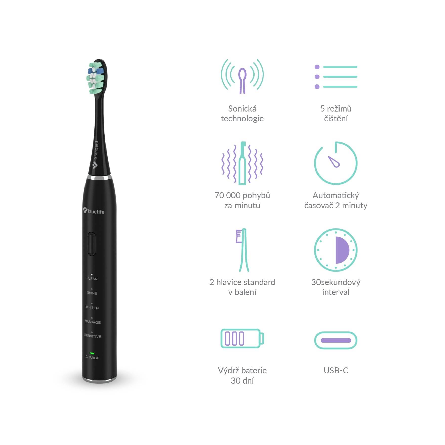 TrueLife SonicBrush Clean30 Black2 