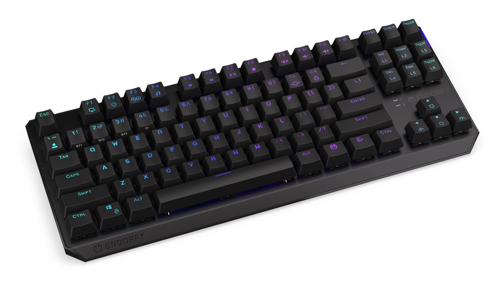 ENDORFY Klávesnice Thock TKL Wireless CZ Red,  Mechanická,  Bezdrátová,  černá1 
