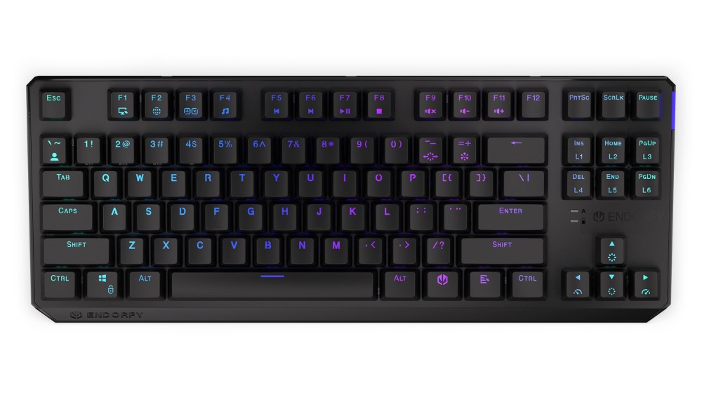ENDORFY Klávesnice Thock TKL Wireless CZ Red,  Mechanická,  Bezdrátová,  černá6 