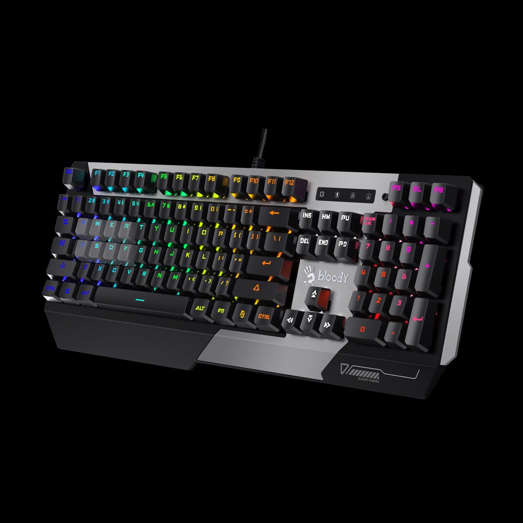 A4tech Bloody LIGHT STRIKE B865N mechanická RNBW herní klávesnice,  USB,  CZ1 