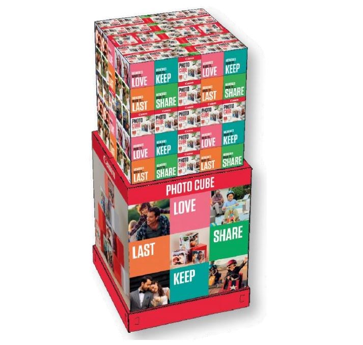 Canon foto-papír Creative pack white display 125 ks 5x5 PP-201 (40 obr.) + akrylový fotorámeček1 