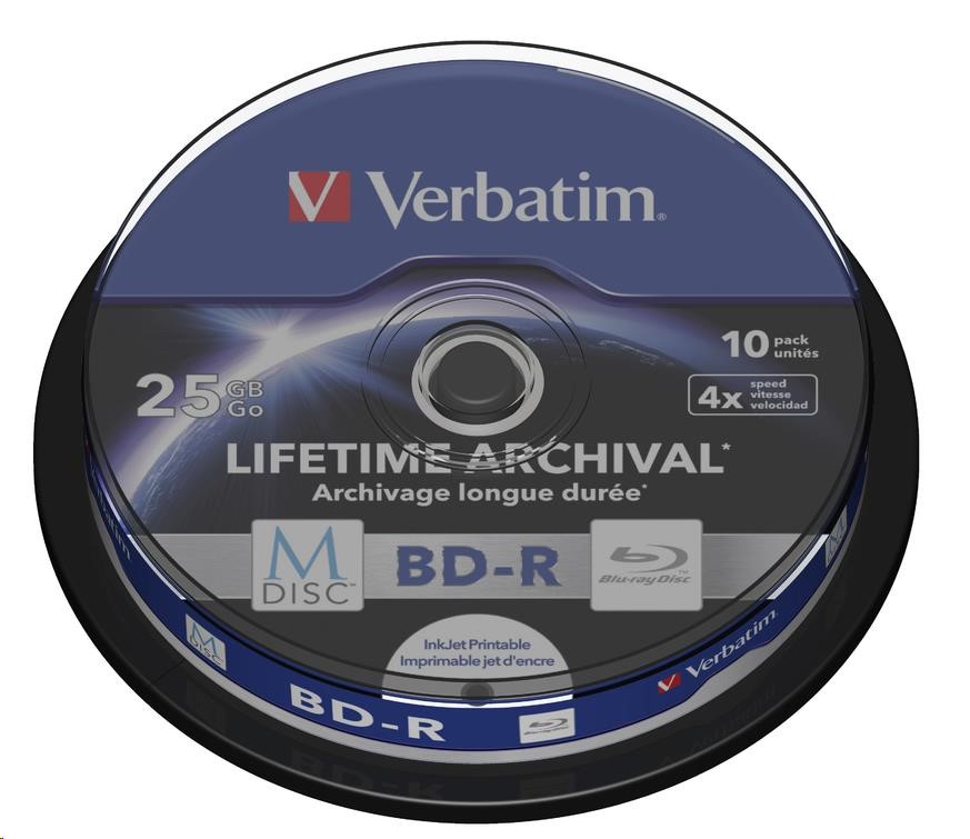 VERBATIM MDisc BD-R(10-pack)Spindle/ 4x/ 25GB0 