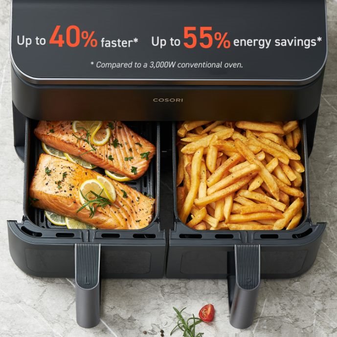 Cosori Dual Basket horkovzdušná fritéza 8.5l5 