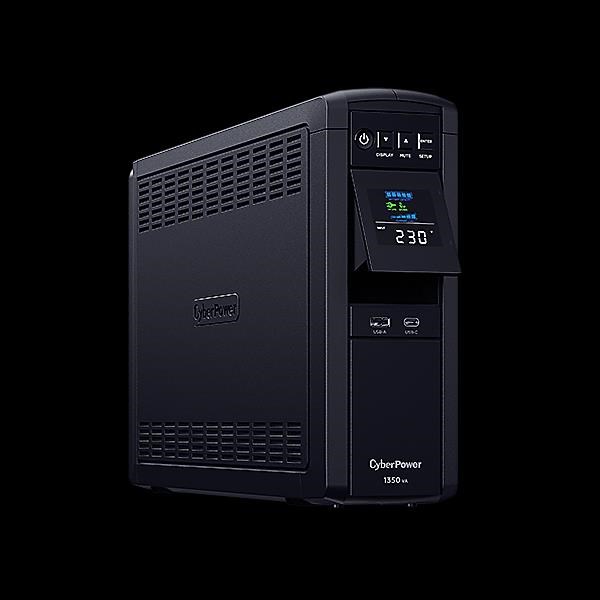 CyberPower PFC SineWave LCD GP UPS 1350VA/ 810W,  Schuko zásuvky1 