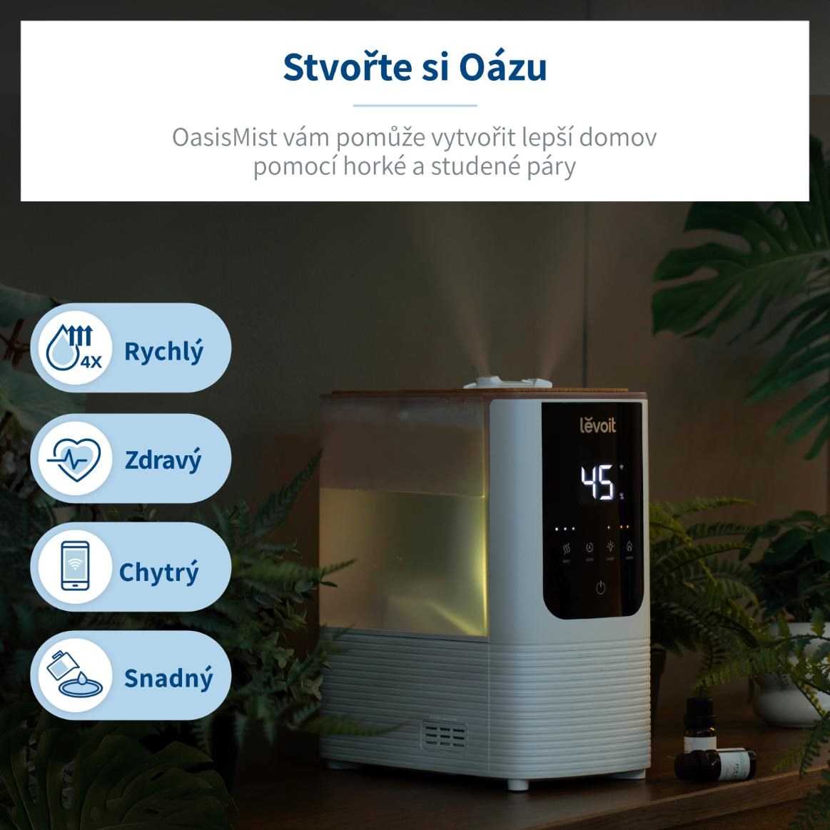 Levoit Oasis Mist Smart zvlhčovač vzduchu 4.5L5 
