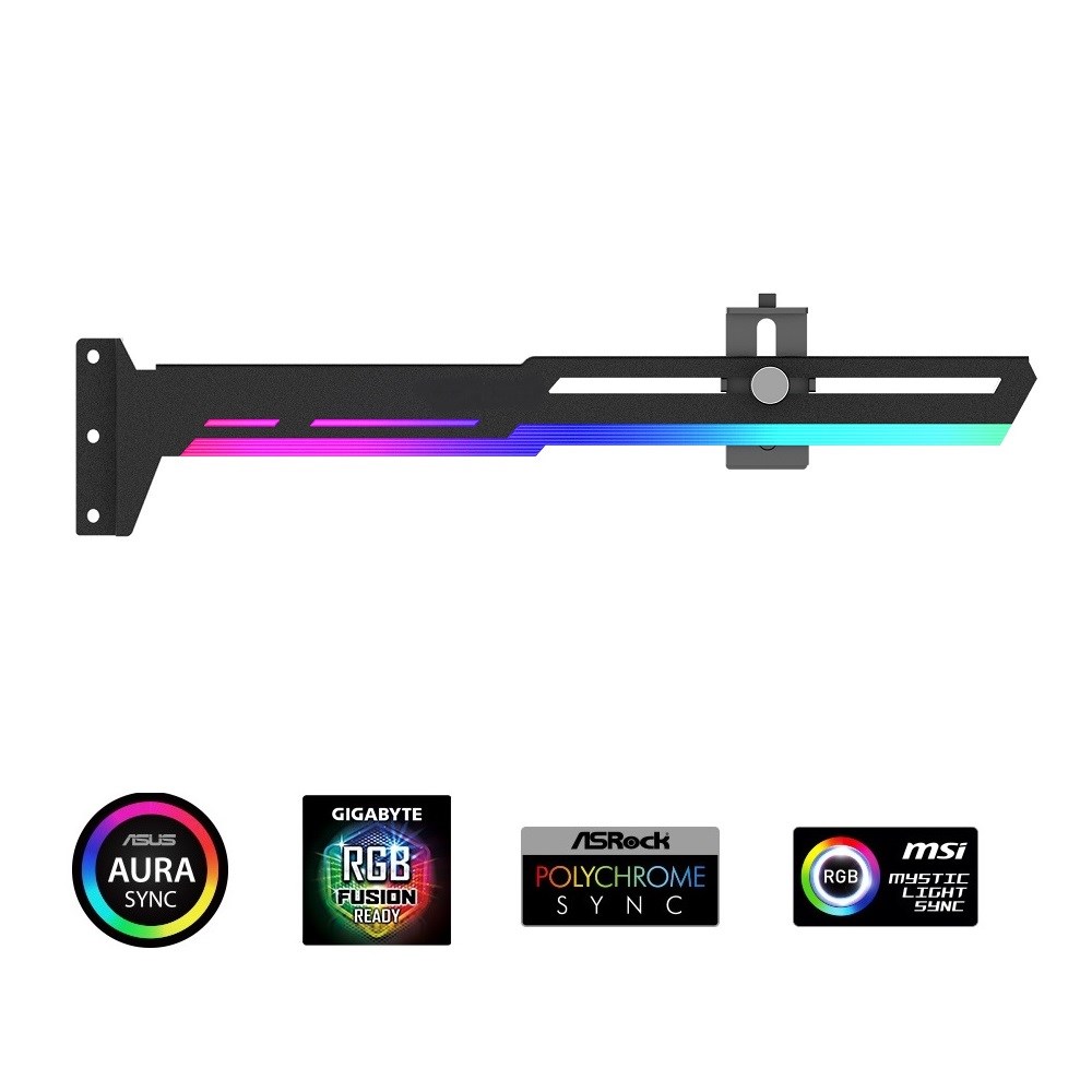 1stCool Podpěra GPU Kovový držák ARGB,  černá0 
