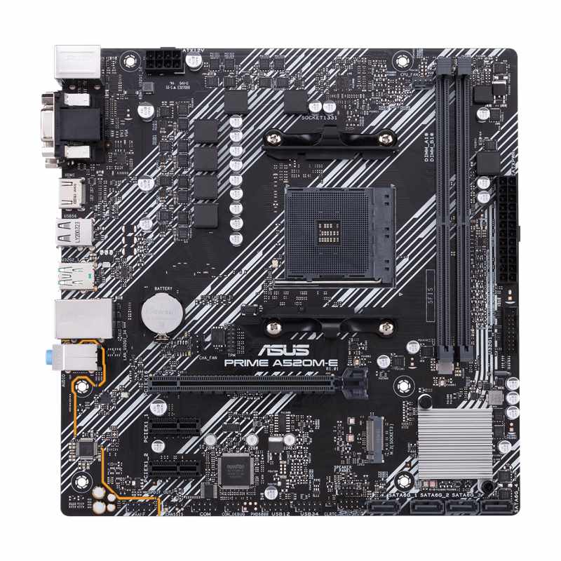 ASUS MB Sc AM4 PRIME A520M-E/ CSM,  AMD A520,  2xDDR4,  1xHDMI,  1xDVI,  1xVGA,  mATX1 