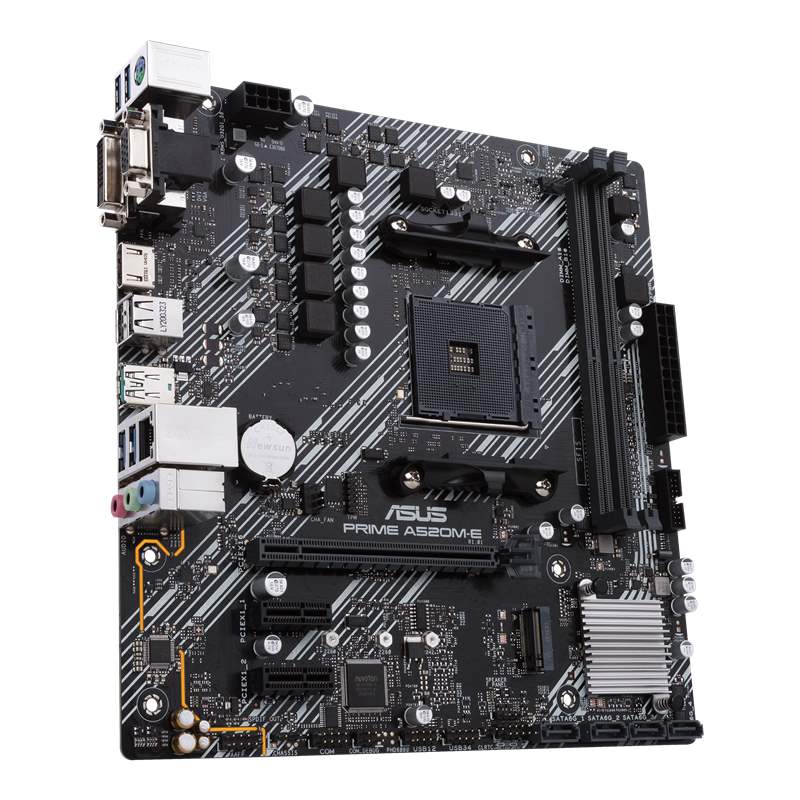 ASUS MB Sc AM4 PRIME A520M-E/ CSM,  AMD A520,  2xDDR4,  1xHDMI,  1xDVI,  1xVGA,  mATX2 